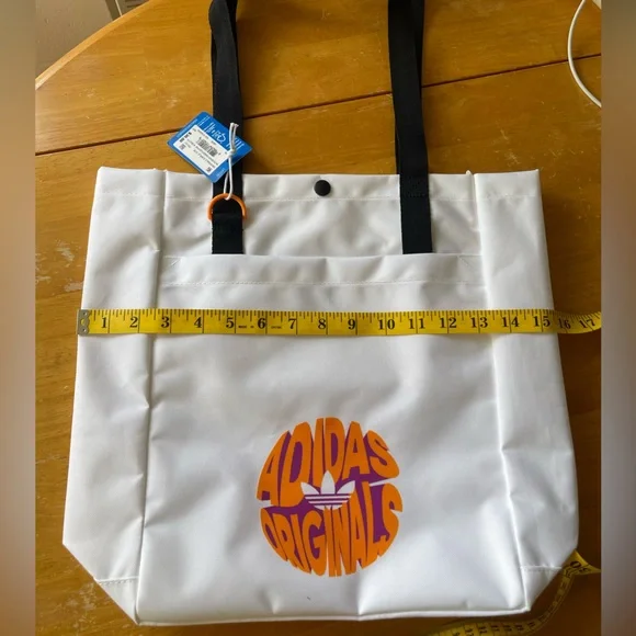 Adidas Originals White and Orange Tote Bag - Picture 8 of 13